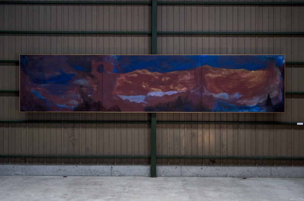 祈りの形 oil on canvas 970 mm high x 5500 mm wide 2015　￥3000,000 -